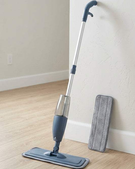 Kmxwp Flat Spray Mop with 600 ml Bottle and Two Pads Slate Blue - Lifestyle view