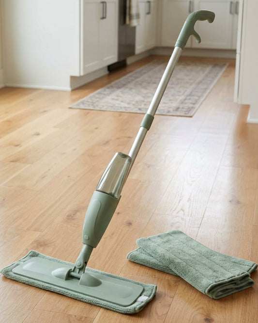 Kmxwp Glidespray Refillable Flat Mop 50 in Sage with 3 Pads - Lifestyle view