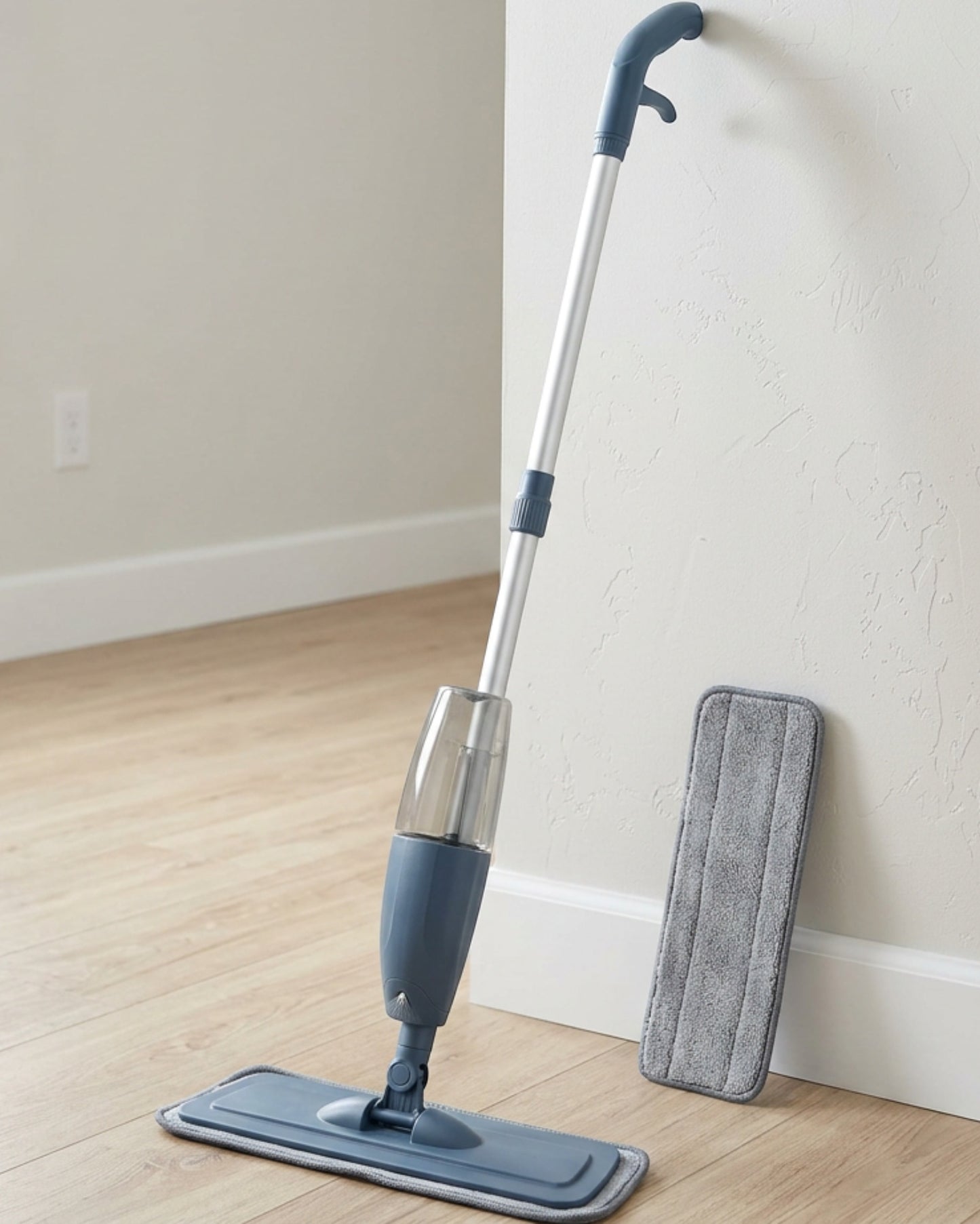 Kmxwp Flat Spray Mop with 600 ml Bottle and Two Pads Slate Blue - Lifestyle view