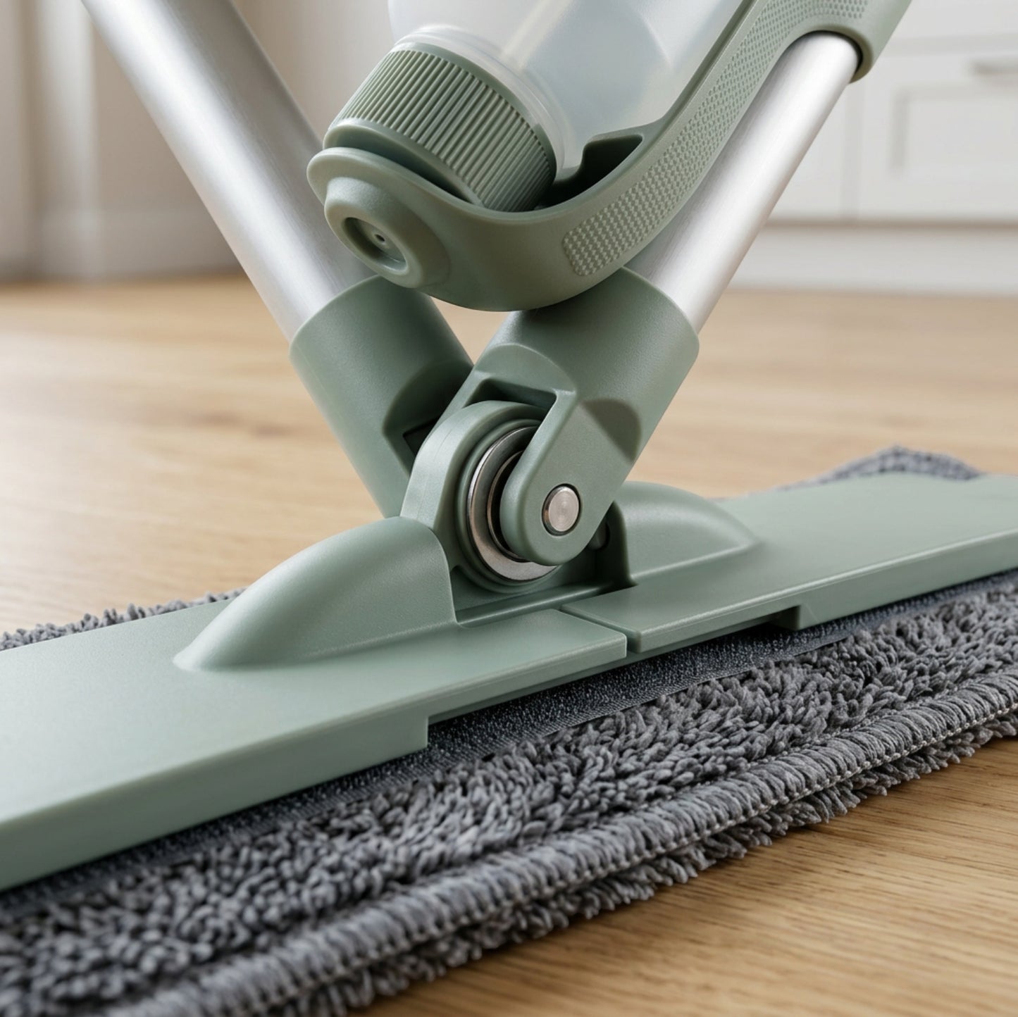 Kmxwp Glidespray Refillable Flat Mop 50 in Sage with 3 Pads - Detail view