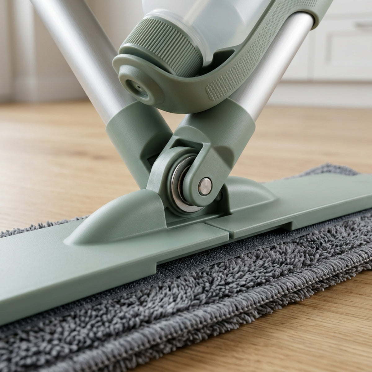 Kmxwp Glidespray Refillable Flat Mop 50 in Sage with 3 Pads - Detail view