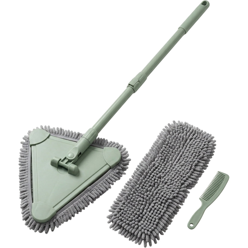 Kmxwp Triangular Chenille Dust Mop with Telescoping Handle Sage - Product view